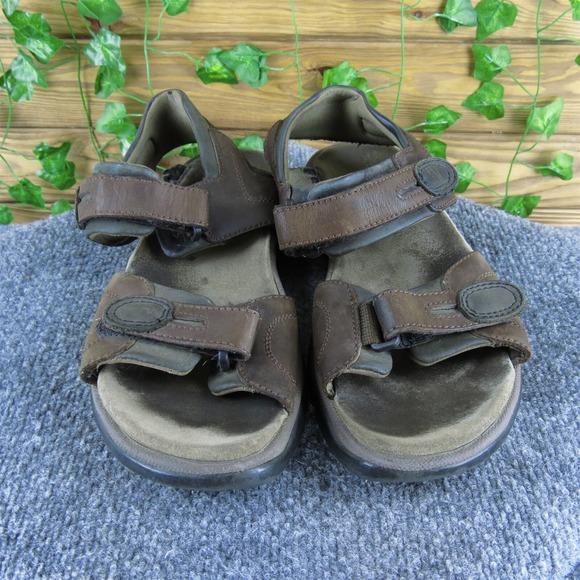 Clarks Men's Active Air Ankle Strap Brown Leather Size 9 Medium  Used 2025 - Picture 2 of 6